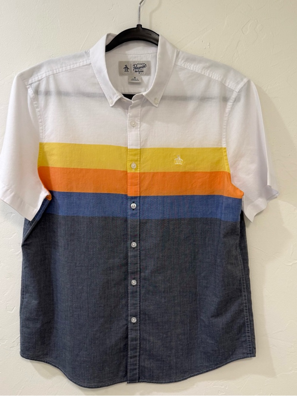 Penguin by Munsingwear color block shirt